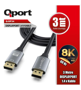 QPORT Q-DP34 1.4V DISPLAY KABLO 3M