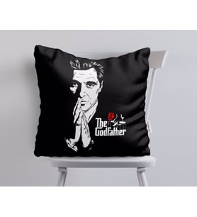 BK Home Godfather Baba Tasarımlı Beyaz Yastık-1