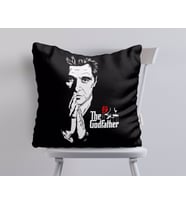 BK Home Godfather Baba Tasarımlı Beyaz Yastık-1