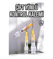 Mey İthalat® Çift Taraflı Elektrik Kontrol Kalemi Şeffaf Tornavida