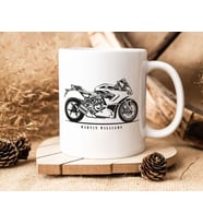BK Gift Kişiye Özel Motorcu Temalı Beyaz Kupa Bardak-12, Arkadaşa Hediye, Sevgiliye Hediye