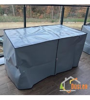 Bahçe Masa ve Mobilya Koruma Kılıfı Örtüsü Su Geçirmez Gri Polyester Branda 200x80 cm