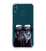 PrintiFy Huawei Y9 2019 ile Uyumlu Köpek 3 Kamera Korumalı Şeffaf Kılıf