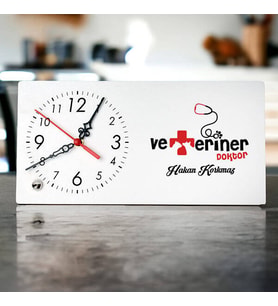 Veteriner Doktora Hediye Şık Masa Saati