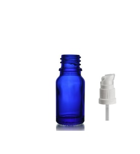 20ml mavi cam serum pompalı şişe, 24 adet, pompalı şişe, medikal şişe, cam şişe,