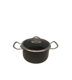 Tuna House Granit Derin Tencere  18 Cm  Siyah