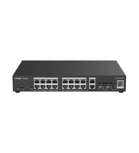 Nif Bilişim Ruijie Reyee RG-ES220GS-P 16 Port PoE 2 Port Uplink 2 Port SFP Rack Mount Yönetilebilir 250W  PoE Switch