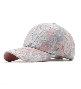 Valkyrie Kadın Dantel Desenli Şapka Çiçek Desenli Baseball Cap Ayarlanabilir Güneş Koruyucu Şapka