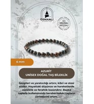 Azurit 6mm Doğal Taş Bileklik