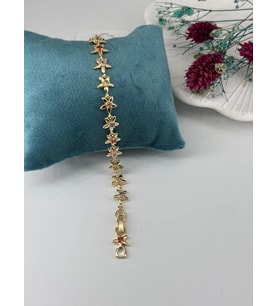 Zirkon Taşlı Pirinç Zirkon Bileklikler 18+2 Cm - Kbl0267