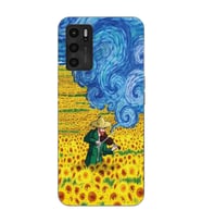 Oppo A16 / A55 Uyumlu Vincent Van Gogh Tasarımlı Şeffaf Telefon Kılıfı