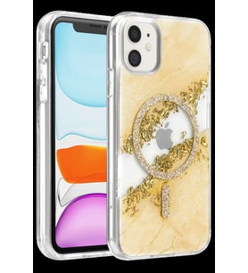 Onegif iPhone 11 Lotus Simli Magsafe Kapak - Gümüş