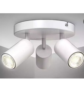 MYLİGHTS  MAT BEYAZ LED AVİZE LED SPOT ÜÇLÜ HAREKETLİ METAL GÜNIŞIĞI AMPULLÜ