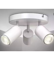 MYLİGHTS  MAT BEYAZ LED AVİZE LED SPOT ÜÇLÜ HAREKETLİ METAL GÜNIŞIĞI AMPULLÜ
