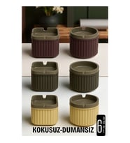 Kokusuz Dumansız Küllük - 6 li Küllük Seti Kafe Küllüğü Restoran Küllüğü Masaüstü Küllük