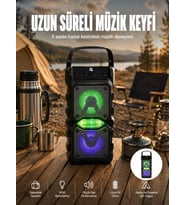 Taşınabilir Kablosuz Bluetooth Hoparlör Uzun Pil Ömrü Led LED'li Yeni Nesil