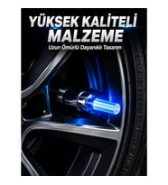 Mey İthalat® 4 Adet LED Lastik Sibop Işığı Otomobil İçin Hareket Sensörlü