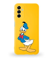 Samsung Galaxy M13 Uyumlu Lansman Kılıf Altı Kapalı İçi Kadife  Donald Duck-D Tasarımlı  Kapak (Şeffaf)