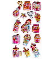 Sticker Kabartmalı Sticker Defter, Planlayıcı Etiket (pullu-815)-17x9 cm - Pullu içecek
