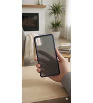 Oppo A92 / Oppo A72 / Oppo A52 Kılıf Fri Mat Yüzey Renkli Kenar Kılıf (Lacivert)