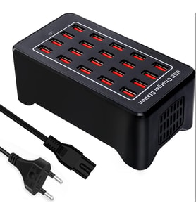 100W  20 Portlu Çok Fonksiyonlu Masaüstü Akıllı USB Şarj İstasyonu