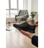 Enoch Hakiki Deri Mikro Delik Detaylı Erkek Sneaker Ortopedik Taban