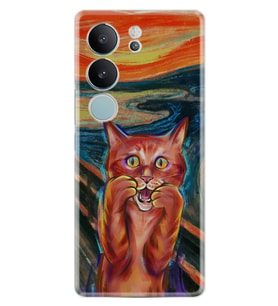 Vivo V29 Kılıf Silikon Desen Özel Seri Tablo Cat 1788