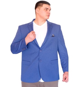 Mode XL Büyük Beden Erkek Klasik Blazer Ceket DIAGO 23027 Mavi