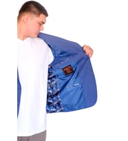 Mode XL Büyük Beden Erkek Klasik Blazer Ceket DIAGO 23027 Mavi