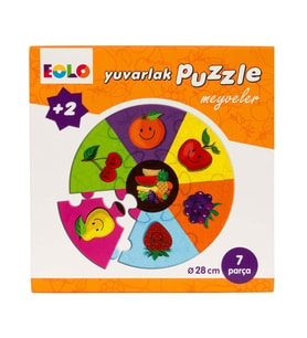 Yuvarlak Puzzle -Meyveler