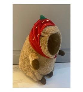 Kapibara Peluş Oyuncak Figür Yüksek Kalite Capybara Sevimli Kapibara Yumuşak Yastık Uyku Arkadaşı (Kırmızı)