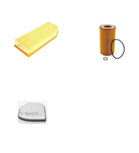 Bosch Filtre Bakım Seti Mercedes E240 CDI W210 2000-2002 Dizel Hava + Yağ f. + Polen Filtre Sardes