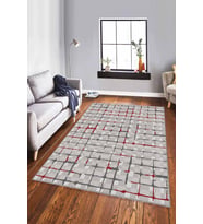 Bordo Spor Kaymaz Tabanlı Makinede Yıkanabilir Halı FV001 - 100 x 160 cm