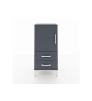 Arges Komodin 2 Raflı 2 Çekmeceli Tek Kapaklı 44x30x96 Antrasit-Antrasit