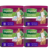 Depend Emici Külot Hasta Bezi XL - Extra Büyük Kadın 40 Adet (4PK*10)