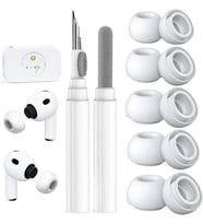 AirPods Pro 3 Nesil için 5 Çift Yedek Kulak Ucu, Dahili Toz Koruma Ekranı, AirPods Pro 3. (2025) için Temizleyici Kalem Silikon Kulak Uçları (5 Boyut-XXS/XS/S/M/L) -Beyaz