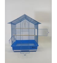 Dayang İki Kapılı Çatılı Kuş Kafesi 35x28x46 Mavi