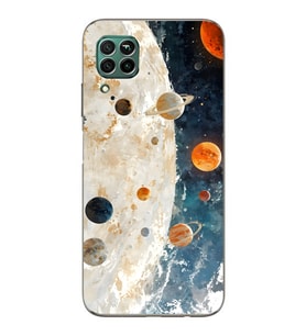 Huawei P40 Lite Uyumlu Baskılı Yumuşak Silikon Şeffaf Telefon Kılıfı