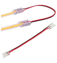 1 adet şeffaf çift taraflı kablo şerit Led COB konnektörleri kapak konnektör 2pin 8mm LED ışıklar lehimsiz bağlantı