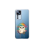 Xiaomi Mi 12T ile Uyumlu Splash Kirpi Tasarımlı Şeffaf Silikon Kılıf