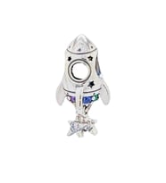 Uzay Roket Charm  925 Ayar Gümüş