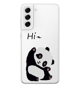Samsung Galaxy S22 Uyumlu Sevimli Panda Desenli Şeffaf Telefon Kılıfı