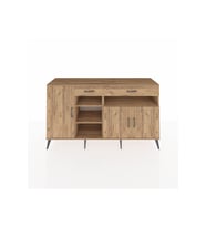 Kronos Konsol 5 Raflı 2 Çekmeceli 3 Kapaklı 176x59x99 Çam-Çam