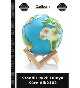 Özel Üretim Dekoratif Aydınlatmalı Ofis Eğitici Hediyelik Harita Standlı Işıklı Dünya Küre Alk2102