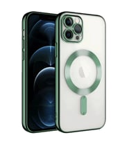 Newface Apple iPhone 13 Pro Kılıf Kross Magneticsafe Kapak - Koyu Yeşil