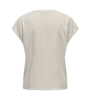 Jdy JDYCAYA LION LINEN S/S TOP WVN DIA Bej Kadın T-Shirt 15346547