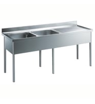 Electrolux Professional 2 Evyeli Tezgah, Evyeler 500x600x300mm, Damlalığı Sağda - 2100 Mm LG2126DXEN