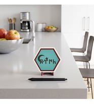 Ay Yıldız ve Göktürkçe Türk Temalı Masaüstü Süsü Minimalist Tarzınıza Uygun Modern ve Şık Bir Dekorasyon 10x10 cm, Turkuaz