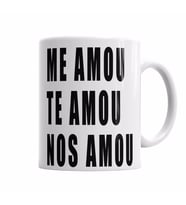 Me Amou Te Amou Nos Amou Branca Kupa Bardak Porselen