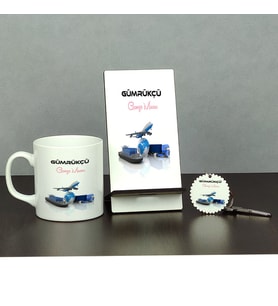 Gümrükçü Üçlü Set (Kupa + Telefon Standı + Anahtarlık)